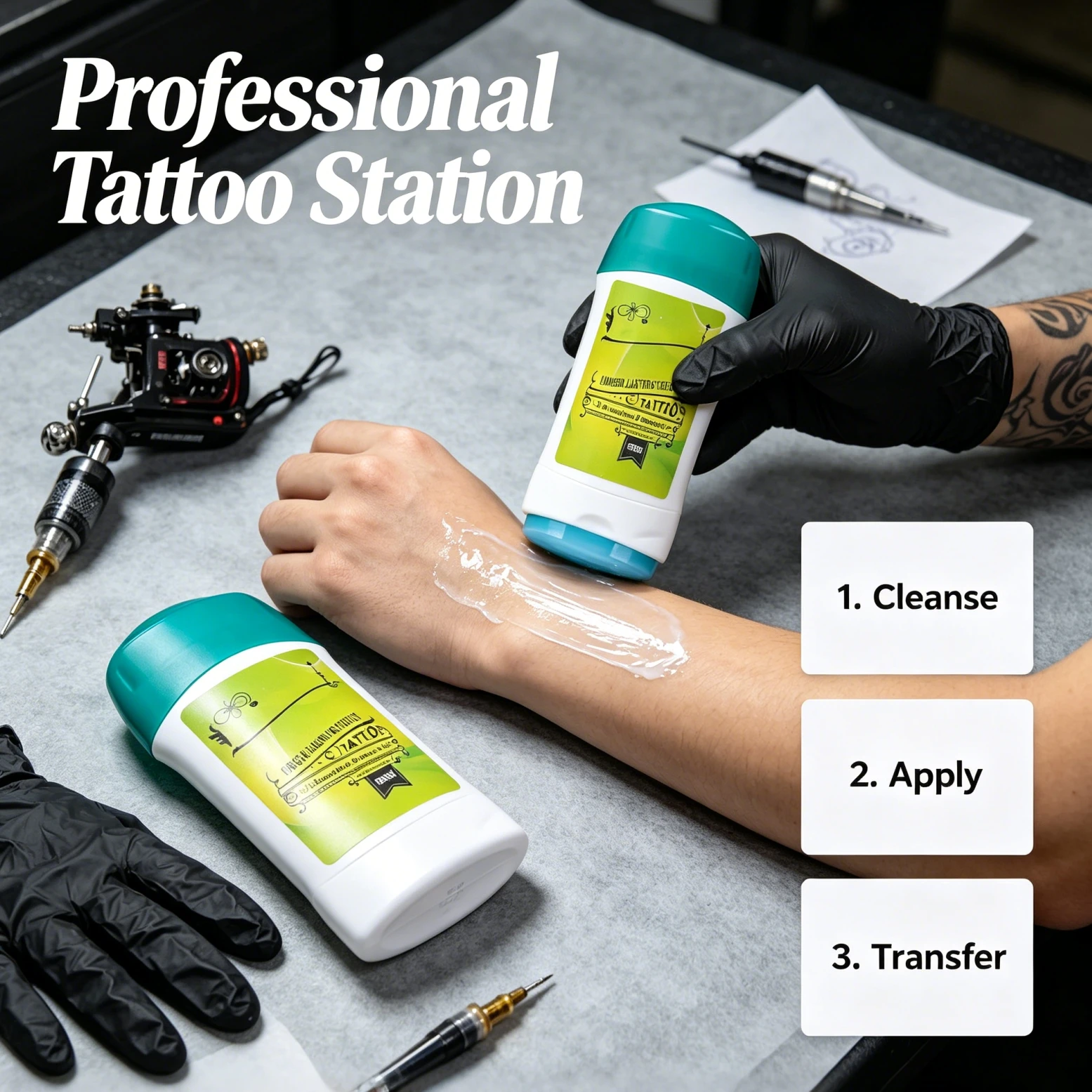 Foil Transfer Machine - タトゥー転写ペースト タトゥーステンシルスキン転写クリーム スピードスティック転写ジェル タトゥー転写紙マシン タトゥー用品
