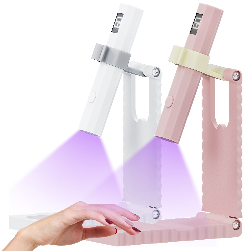Uv Led Lamp Printer - タイマー機能付きUV LEDネイルランプ、調整可能なブラケットベースとディスプレイ付き、高速硬化とネイルアート用のポータブルミニネイルドライヤー