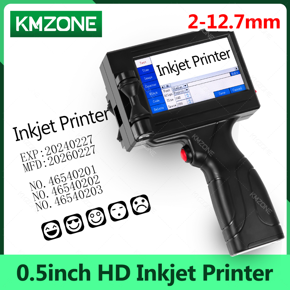 Commercial Printing Images - ポータブルハンドヘルドインクジェットプリンター、インクカートリッジ付きtijメーカーマシン、画像、シリアル番号、印刷編集、12.7mm