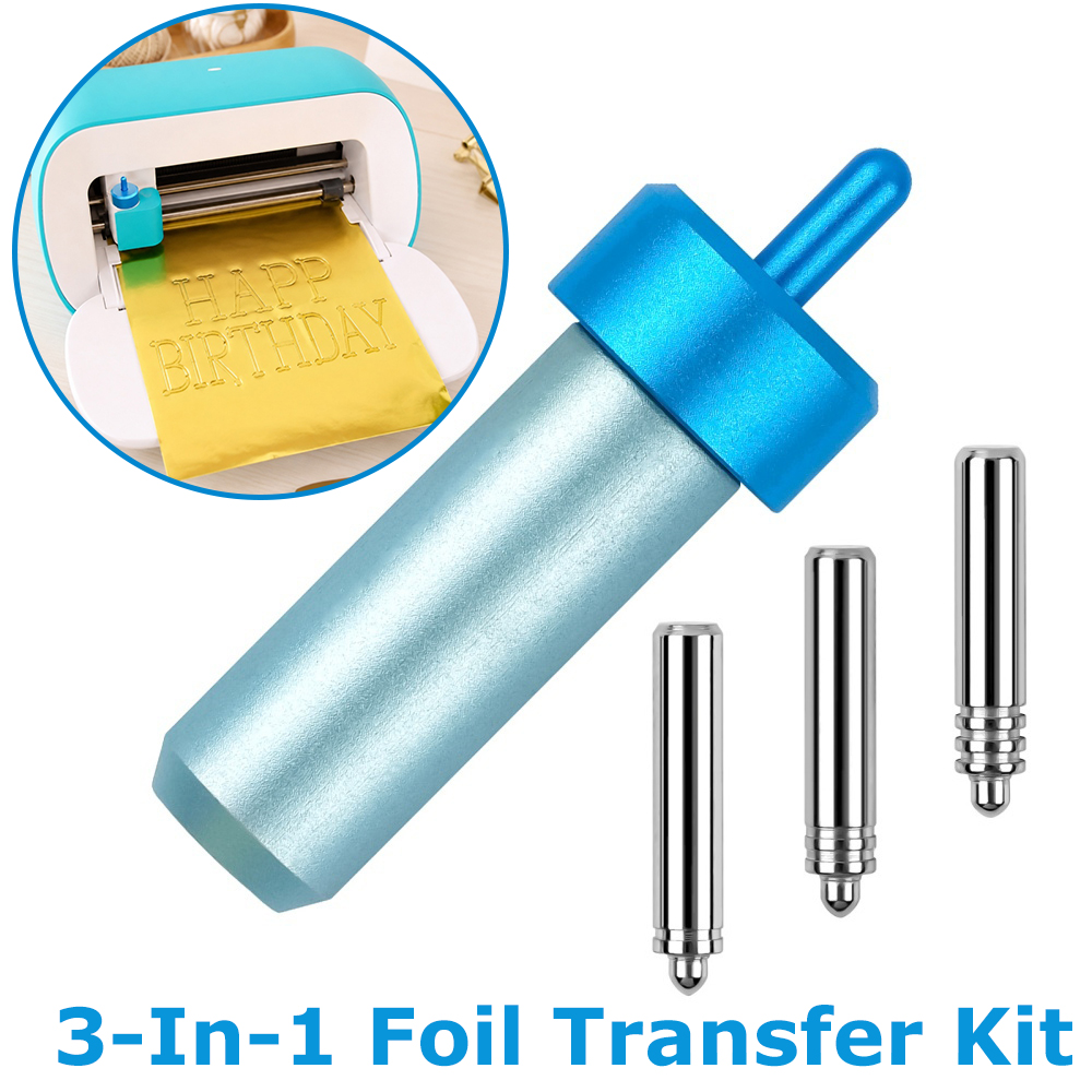 Foil Transfer Machine - 3 in 1フォイル転写キット、細字・中字・太字のチップ、ハウジング、メタリックエンボス加工ツール（Joy/joy2/joy Xtraマシン用）、DIYカード、ギフトタグ