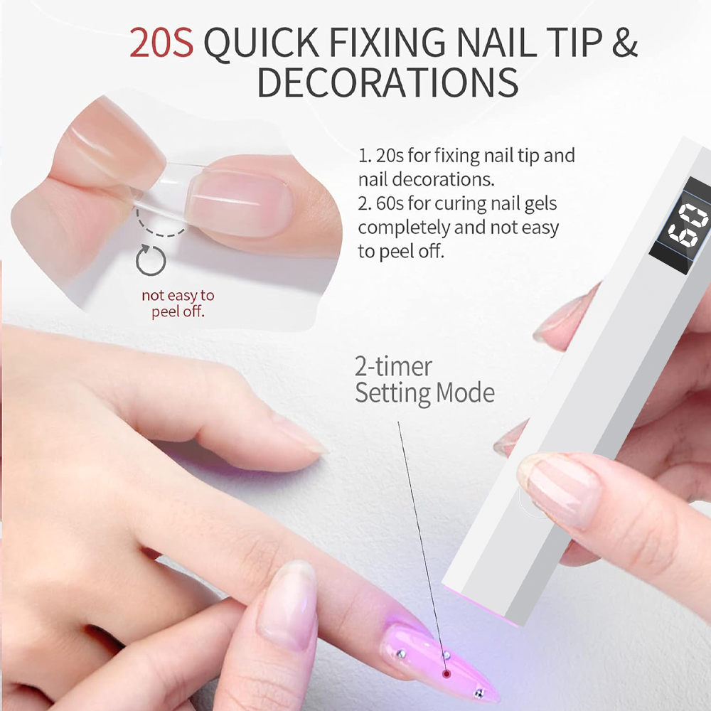 タイマー機能付きUV LEDネイルランプ、調整可能なブラケッ - Uv Led Lamp Printer のレビューと価格